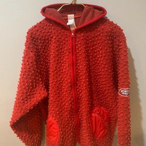 Vintage RARE! Red Wool Jacket Popcorn Coat Size 176 OILILY Womens XS